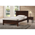 Cappuccino Wood Twin-Size Bed W661