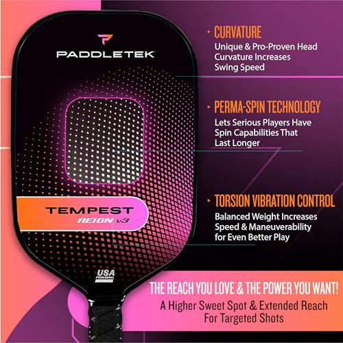Pickleball Paddle with Polymer Honeycomb Core, Carbon Fiber Surface F600