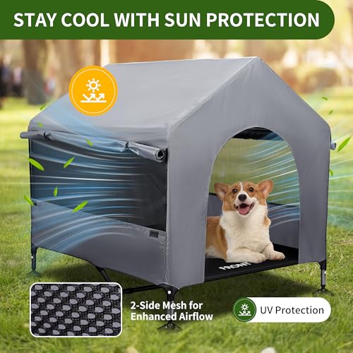 42" Elevated Dog Cot with Canopy T705
