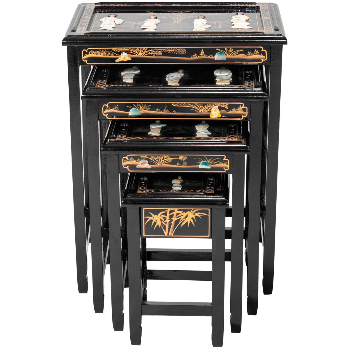 Black Lacquer Nesting Tables S8598