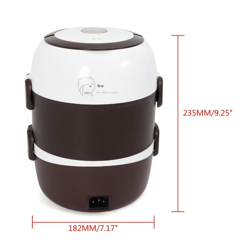 3 Layers 2L Electric Lunch Box Rice Cooker Stainless Steel E615