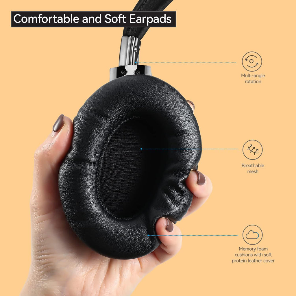 Active Noise Cancelling Wireless Bluetooth Over Ear Headphones with Microphone I55236