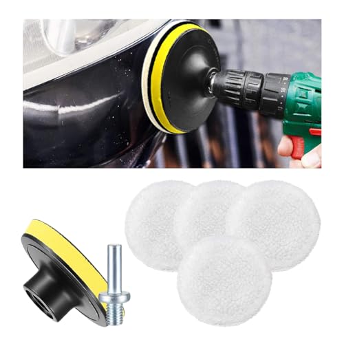 7PCS 3 Inch Car Wool Polishing Buffing Pads with M10 Drill Adapter Q11281
