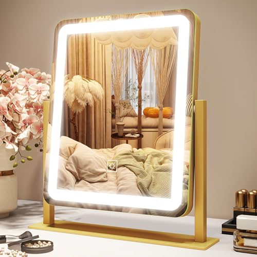 12.6"×15" LED Lighted Vanity Mirror with Dimmable 3 Modes Light T902051