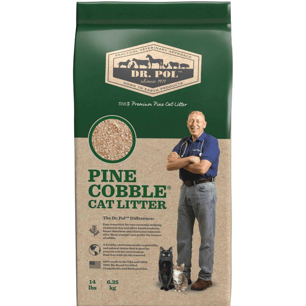 Pine Cobble Cat Litter 14lb I263