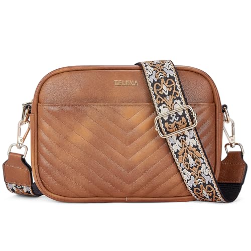 Quilted Crossbody Bag with Wide Strap R748