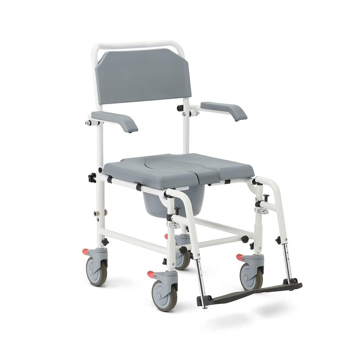 Aluminum Shower Commode Transport Chair, 275 lbs. Capacity O8433