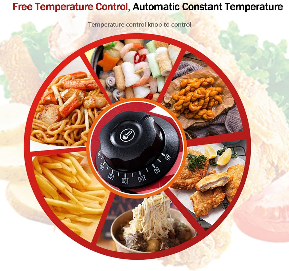 3000W Electric Double Deep Fat Fryer, 12L, 2 Oil Baskets, Adjustable Temperature Z388330