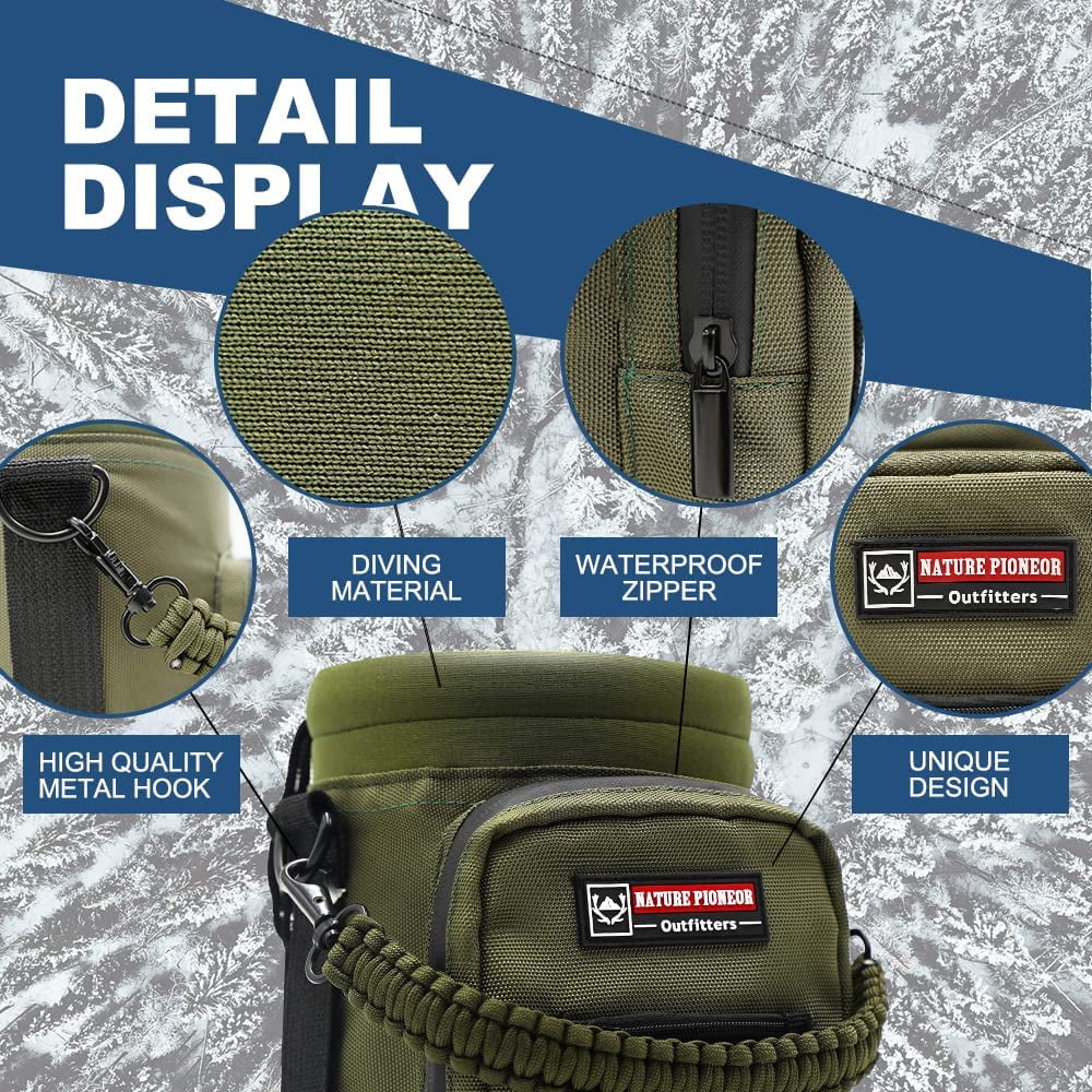 Neoprene Insulated Water Bottle Holder with Shoulder Strap for Half Gallon 64OZ / One Gallon 128OZ Sports Water Jugs Bottles K638415