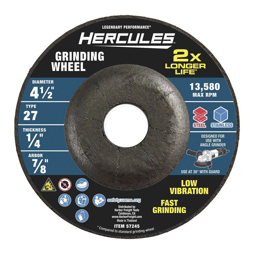 4-1/2 in. x 1/4 in. x 7/8 in. Type 27 Metal Grinding Wheel D6015