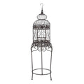 Black Metal Birdcage with Stand J3436