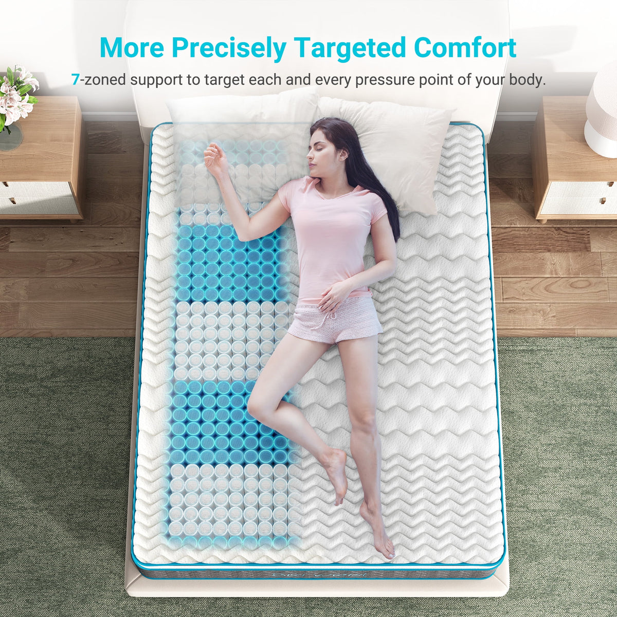 Full Size 10 inch Memory Foam Hybrid Mattress O8501