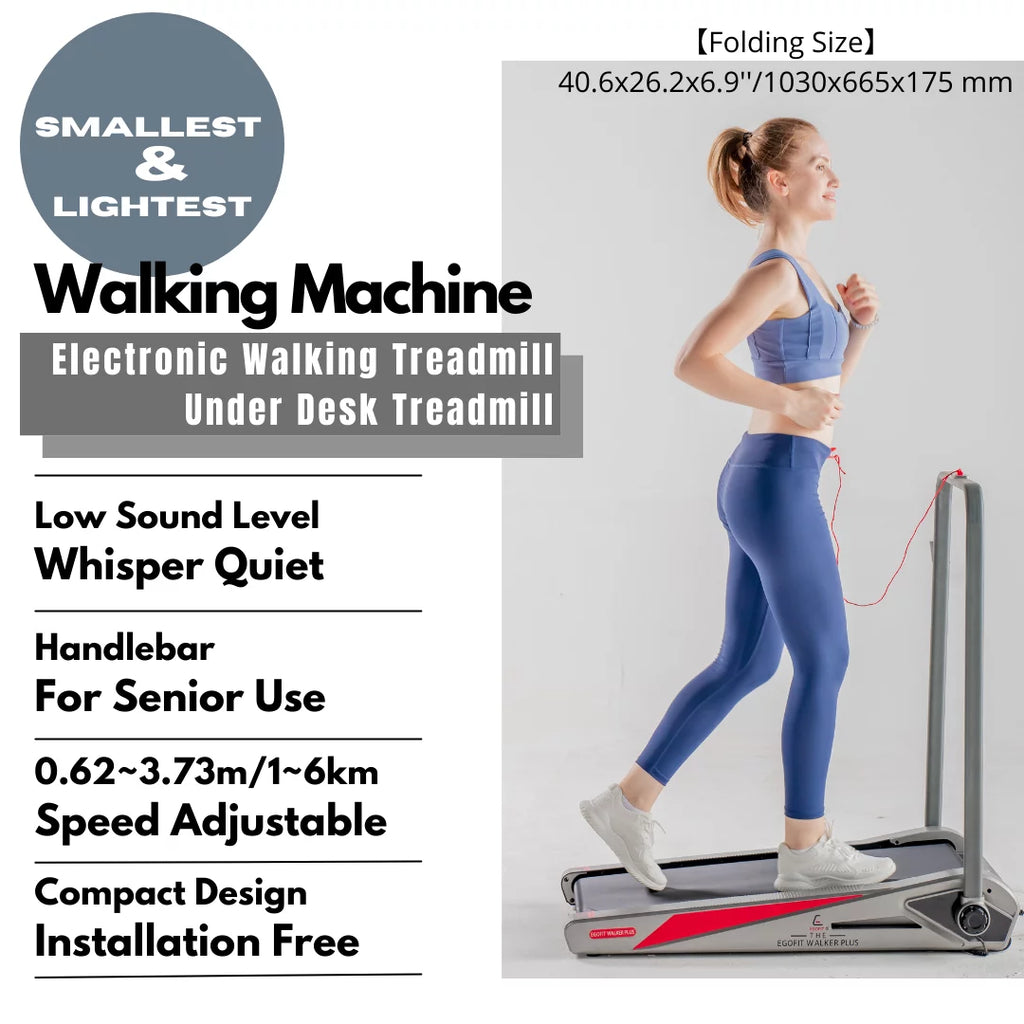 Motorized Folding Walking Treadmill with Handrails G1018