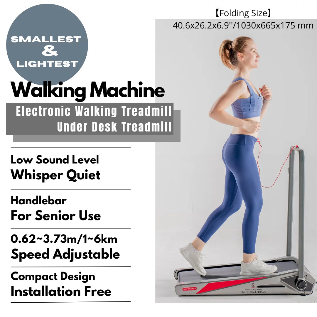Motorized Folding Walking Treadmill with Handrails G1018