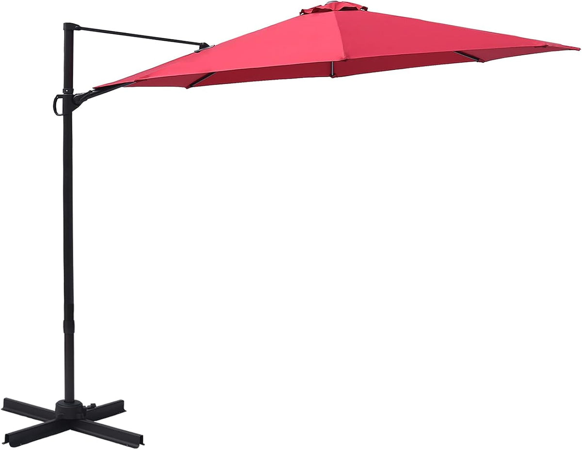 10 Feet Outdoor Cantilever Offset Patio Umbrella and Stand P5013