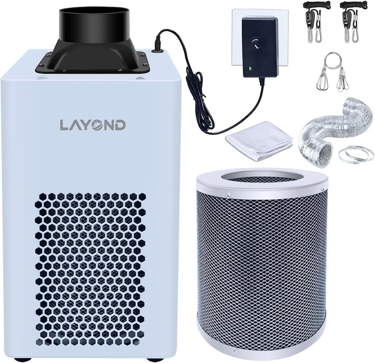 4” Carbon Filter Grow Tent Ventilation System with Inline Fan Kit L129472