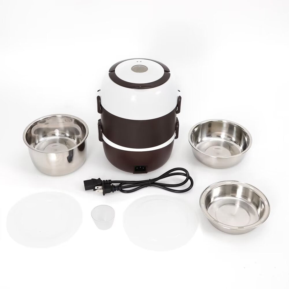3 Layers 2L Electric Lunch Box Rice Cooker Stainless Steel E615