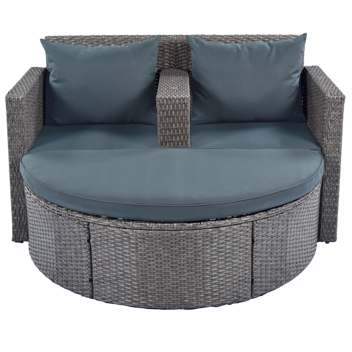 4 Pcs All-Weather PE Rattan Wicker Sofa Set with Coffee Table N368