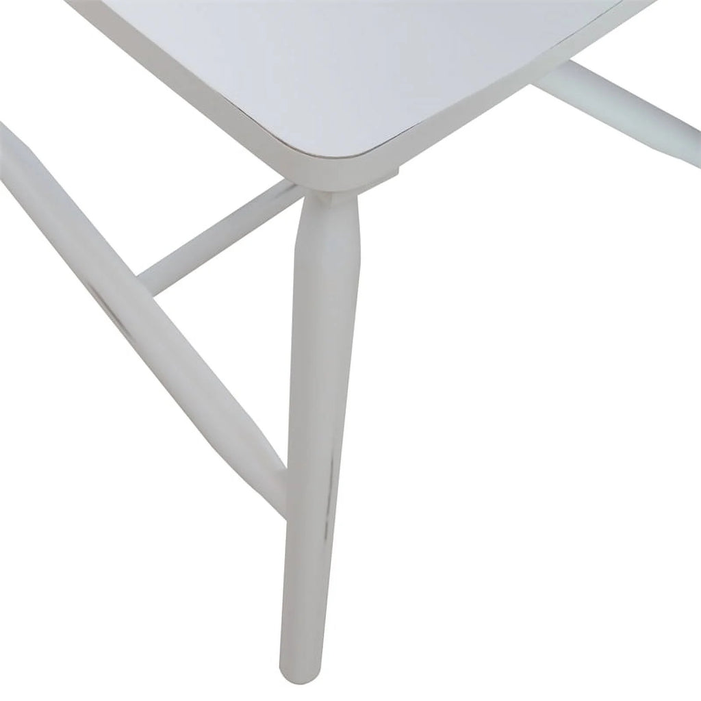 White Spindle Back Side Chair V204061