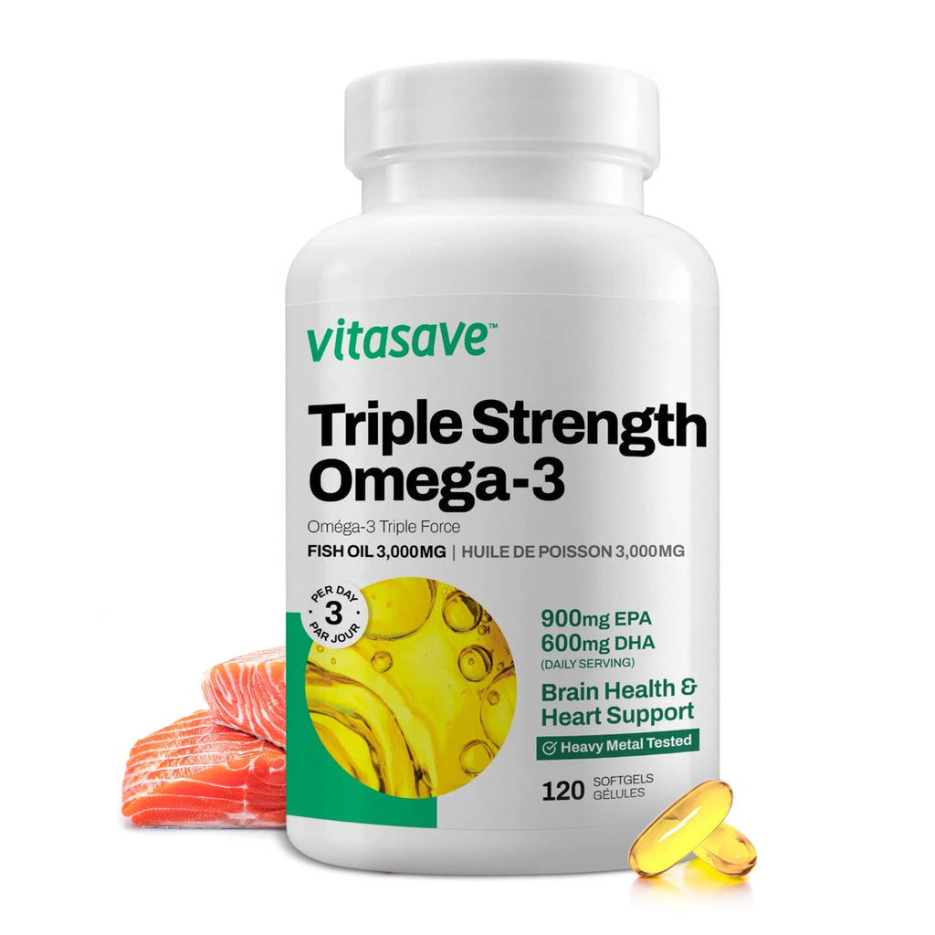 3000mg Fish Oil Softgels, 120 Softgels S421