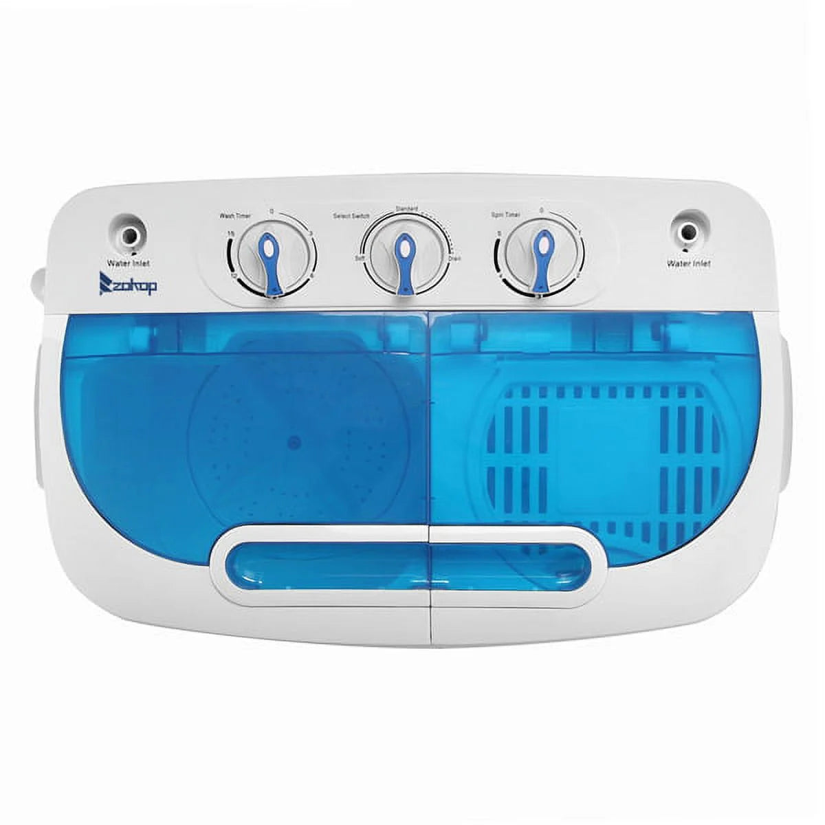 Semi-Automatic Washing Machine 8lbs Compact Laundry Machine with Spinner and Drain Pump S6337