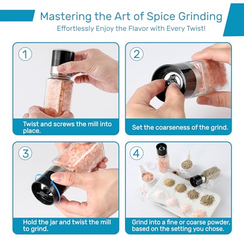 14 Pcs Glass Spice Jars with Shaker Lids and Airtight Metal Caps W252