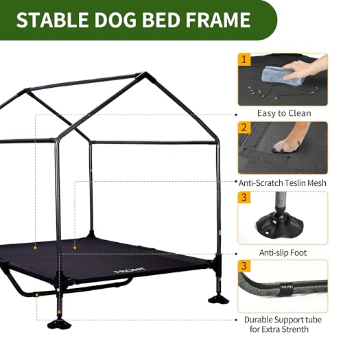 42" Elevated Dog Cot with Canopy T705