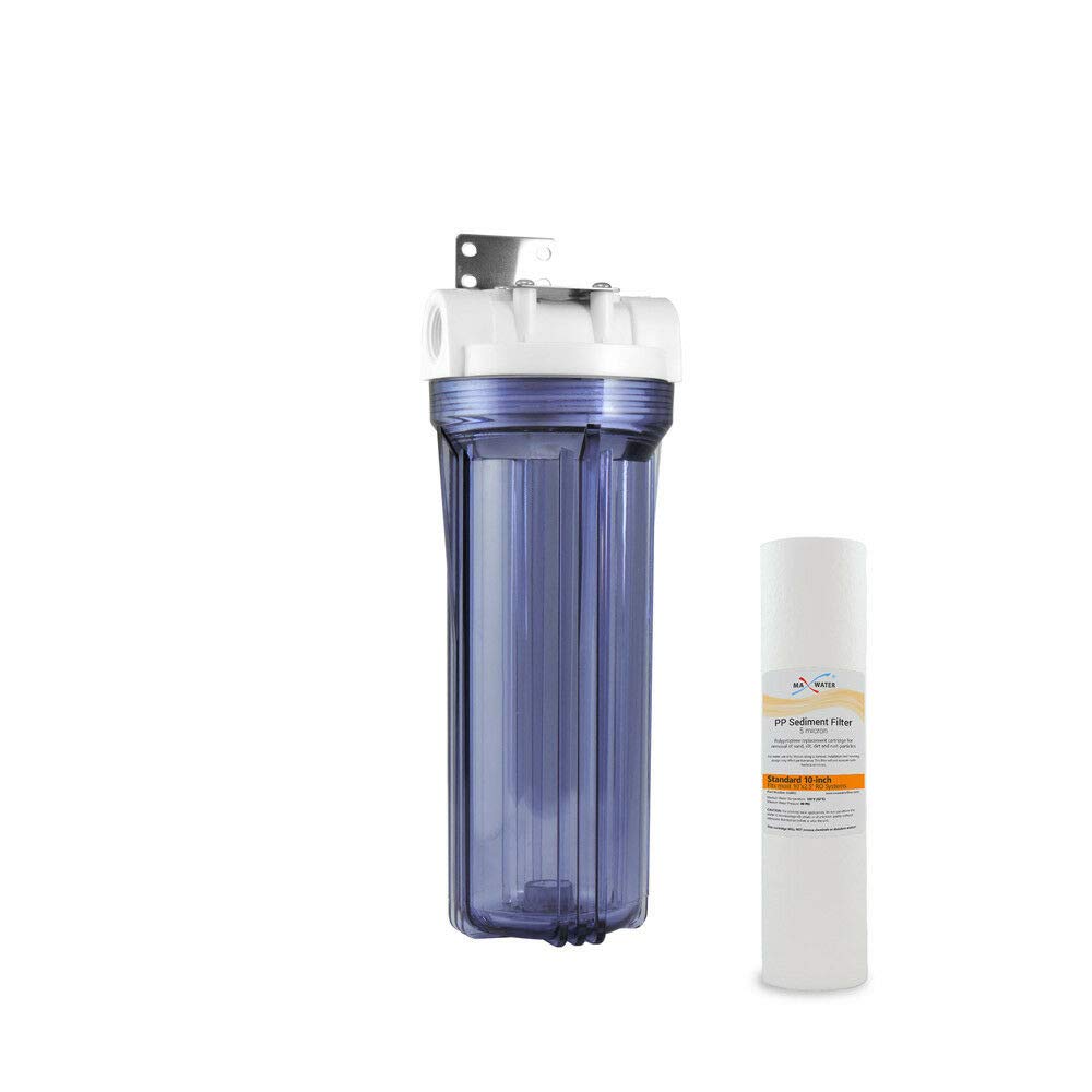 3 Stage 10 inch Whole House Water Filter Clear Housing Water Filtration System with Carbon Filters H31859