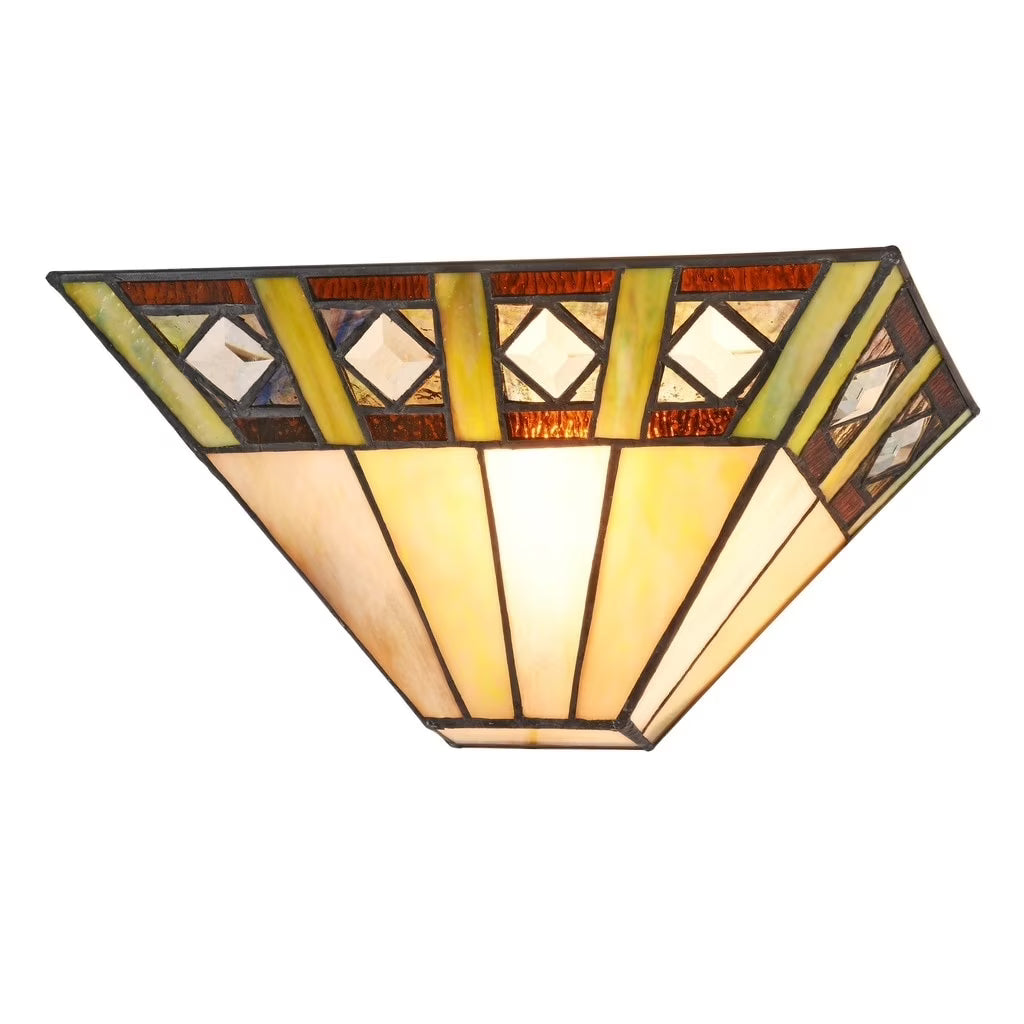 Black/Stained Glass Wall Sconce P263