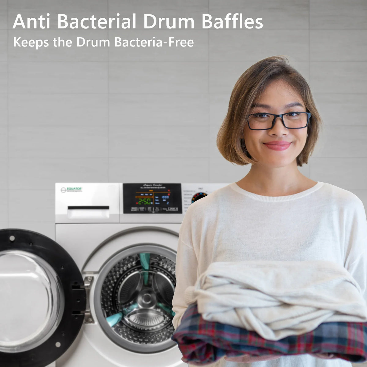 18 lbs. Combination Washer Dryer with Laundry Pedestal T2790