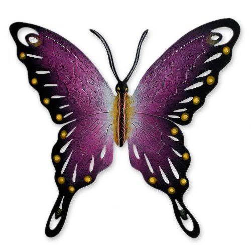 Large Purple Animal Themed Steel Wall Mural E360