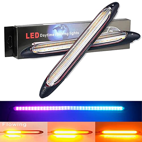 12V Waterproof LED Daytime Running Lights Strip 2Pcs L3039