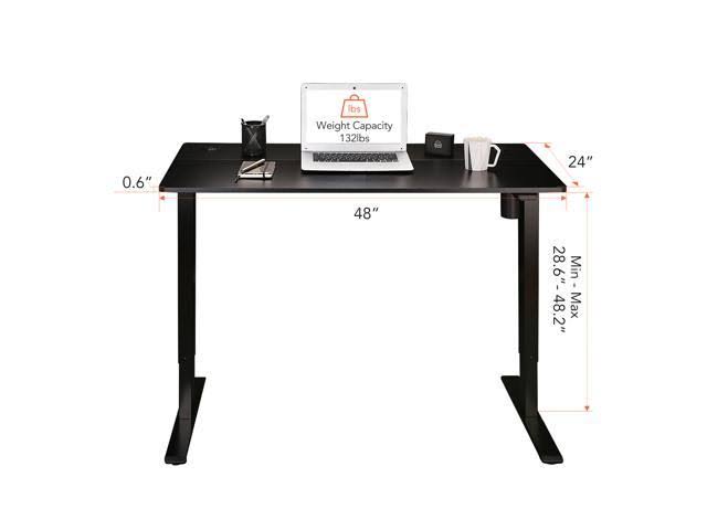 Black 48 x 24 Inches Height Adjustable Electric Sit Stand Desk N369