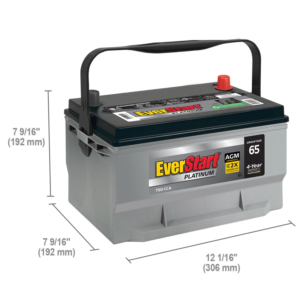 AGM Battery Group Size 65 12 Volt 750 CCA R8914