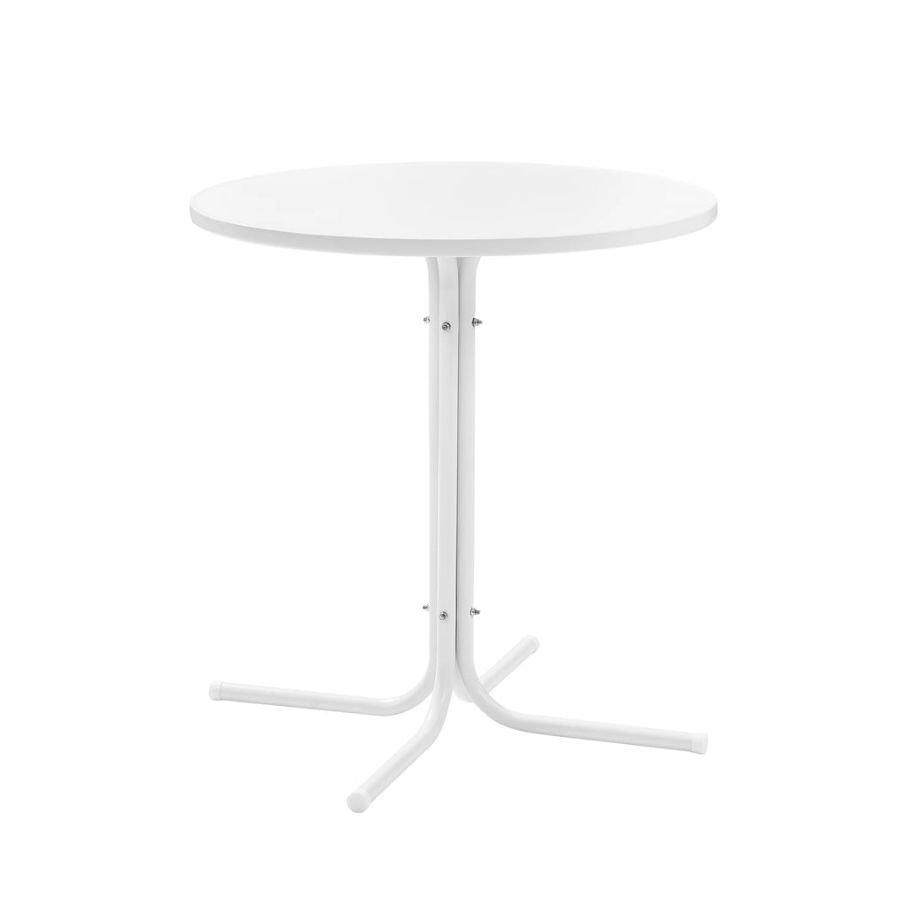 White Satin Metal Outdoor Bistro Table P74782
