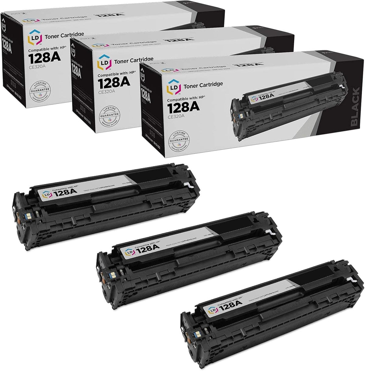 Remanufactured Toner Cartridge Replacement Black 3-Pack M44650