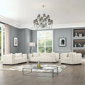 Beige Velvet Sofa Loveseat Armchair Set V619