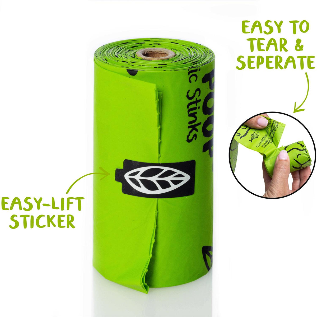 Compostable Dog Poop Bags on Refill Rolls P484