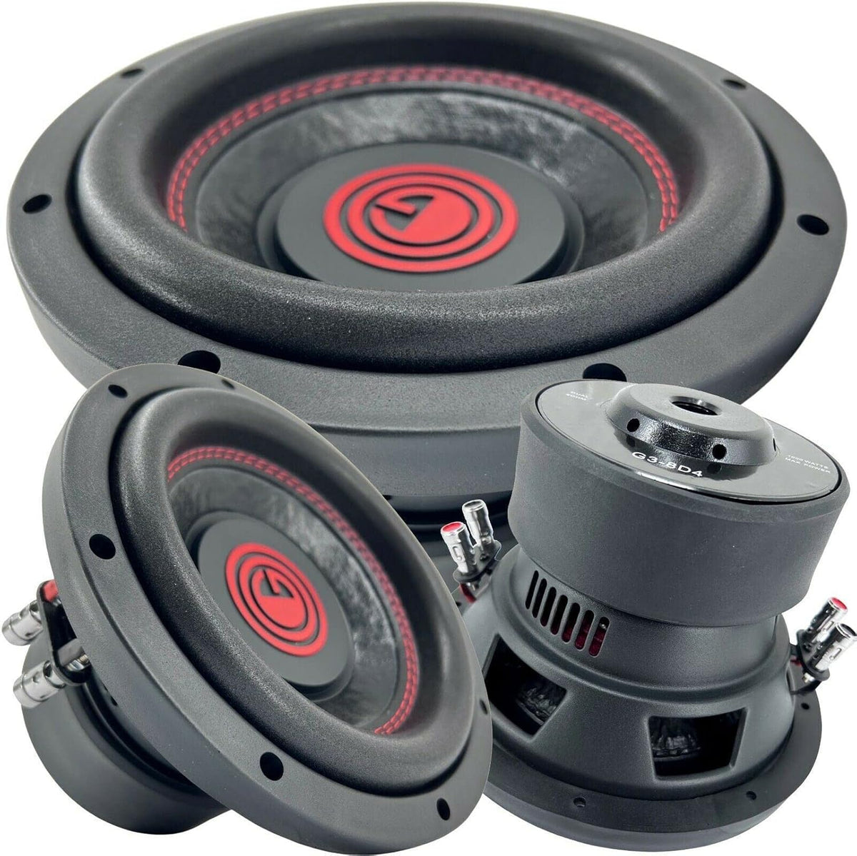 1x 8 Inch 1000 Watt Car Audio Subwoofer 4 Ohm DVC Dual Voice Coil Pack of 2 M732