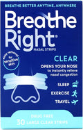 Clear Drug-Free Nasal Strips 30 Count Pack of 2 D272