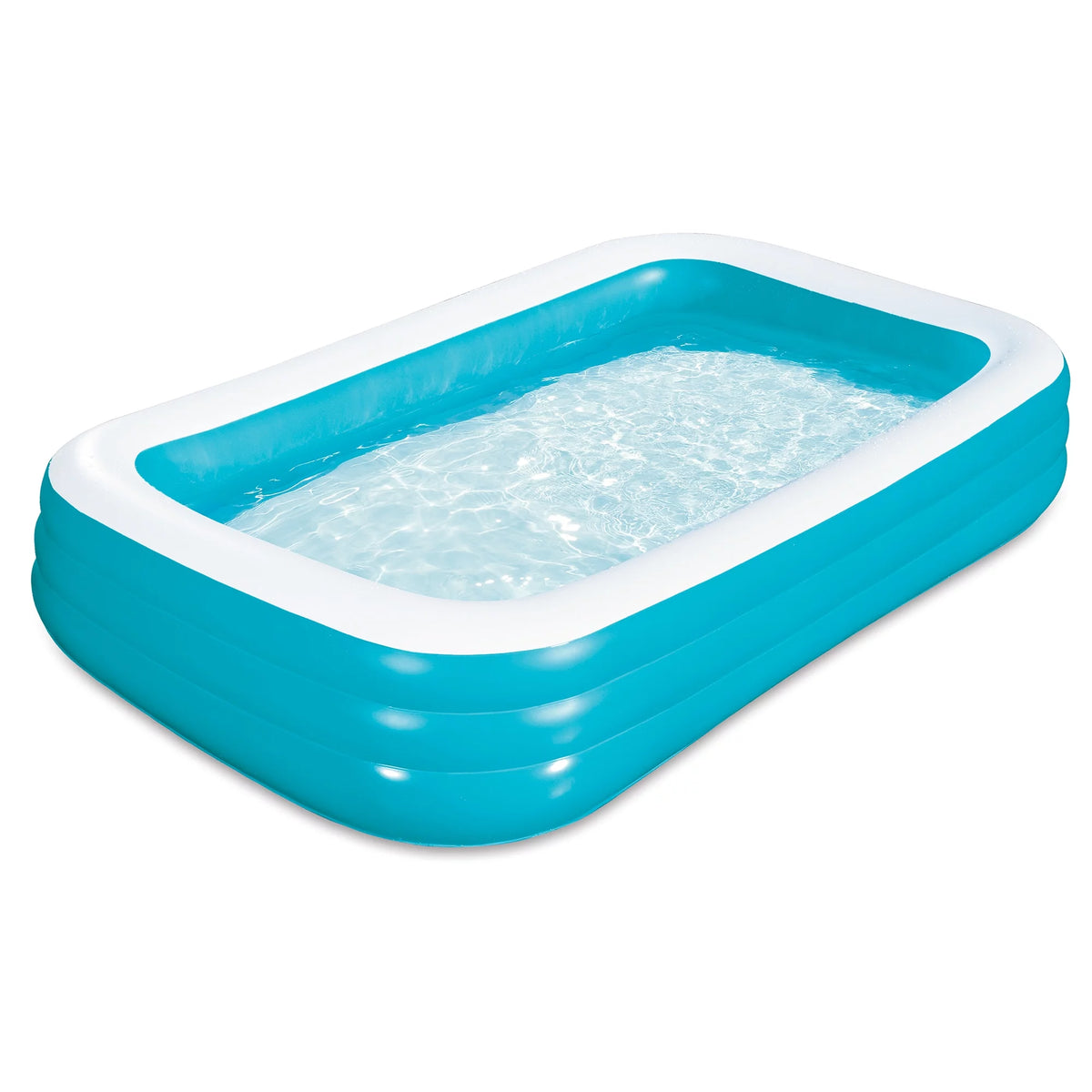 10-Foot Rectangular Inflatable Family Pool, Blue T70139