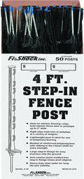 4' Step-In Fence Post, 50 Pack M850405