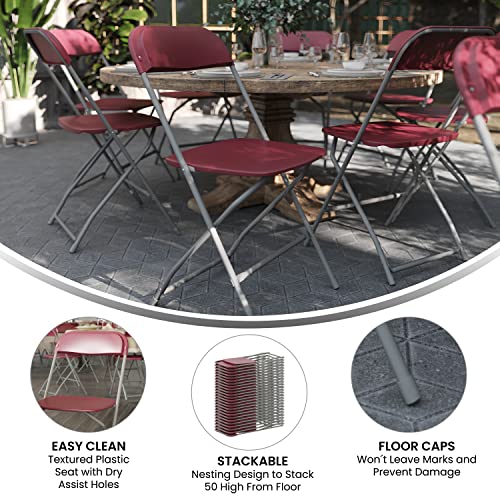 Set of 10 Black Plastic Folding Chairs P3759