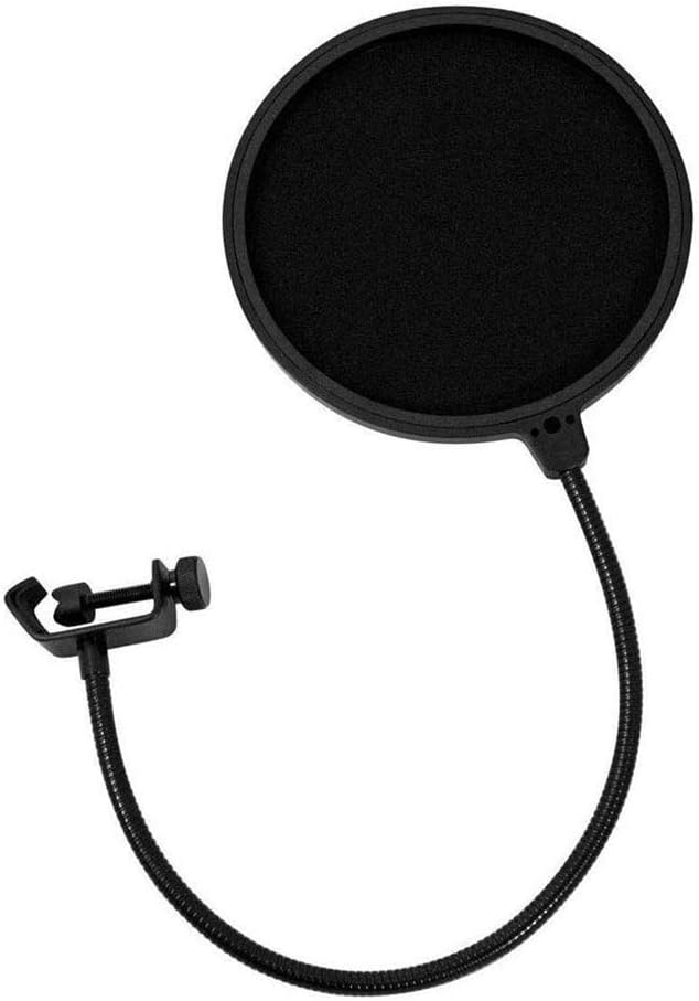 2x4 USB Audio Interface with Headphones, Pop Filter & XLR Cable Bundle D2076