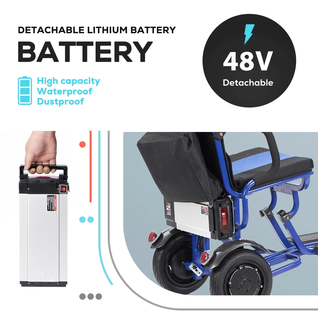 Blue Folding Mobility Scooters N179435