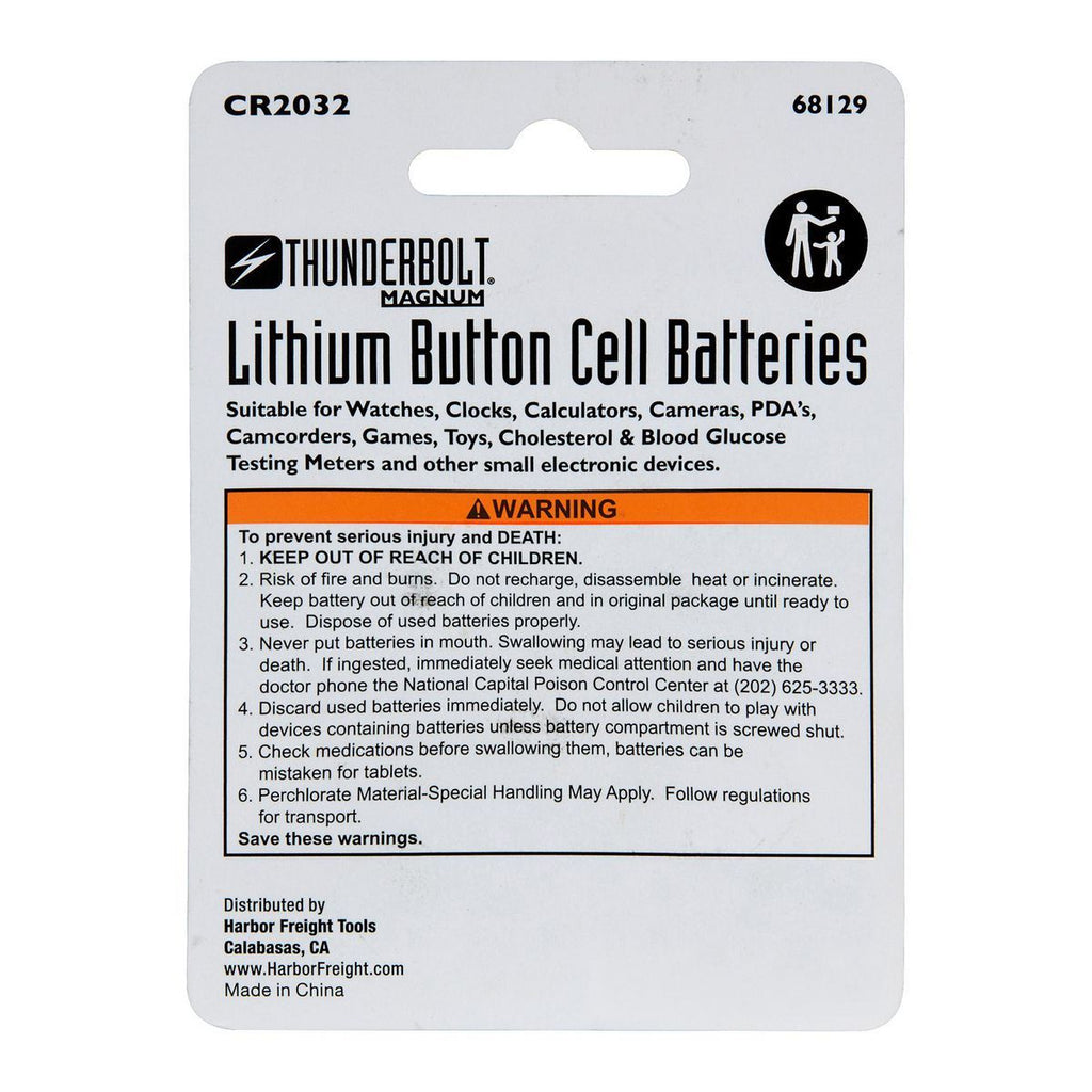 CR2032 Lithium Button Cell Batteries, 4 Pack V540164