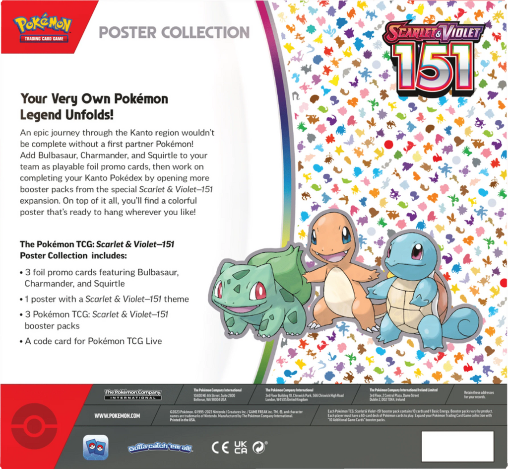 Pokemon Trading Card Games 151 Poster Collection Box H6690