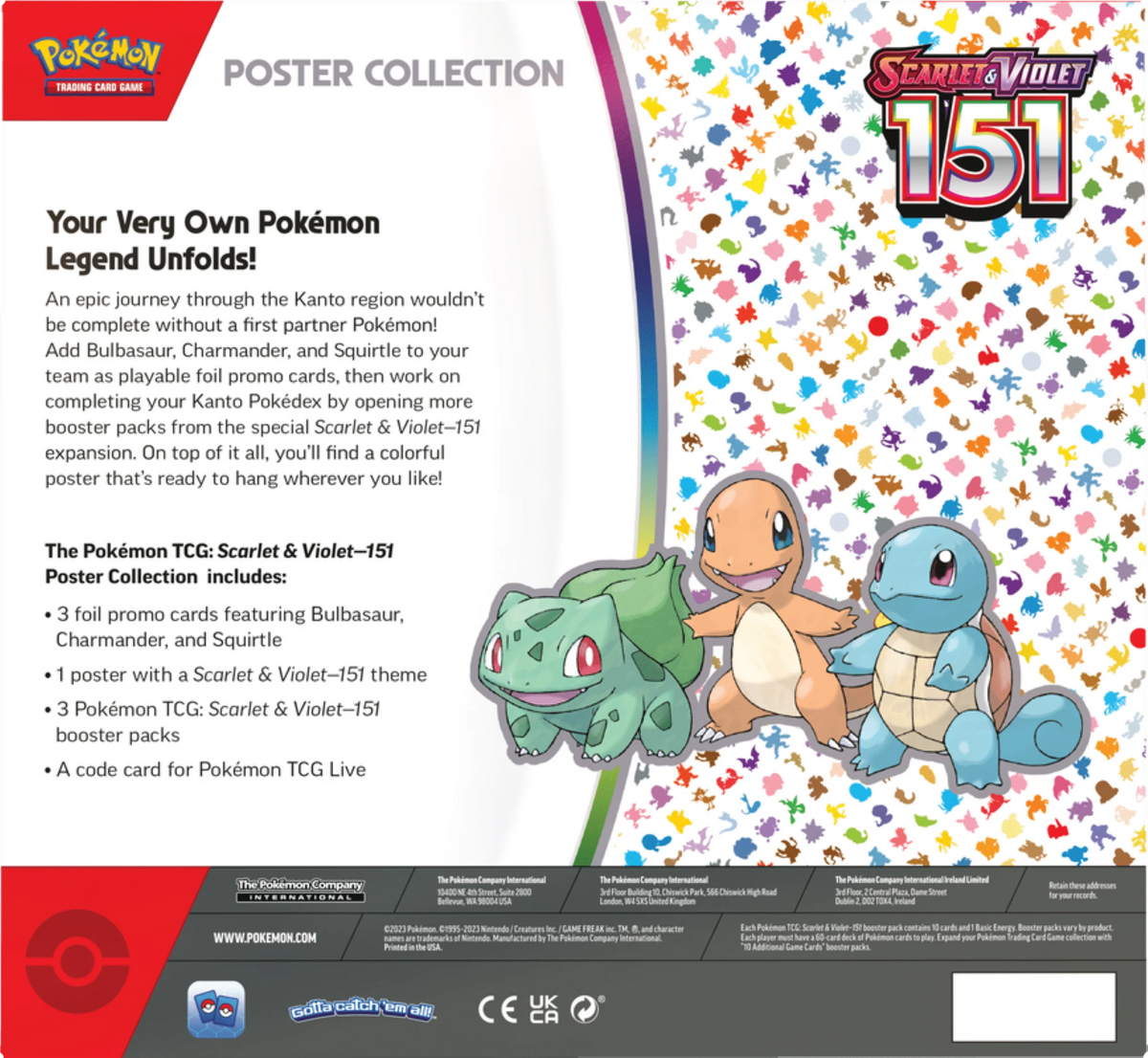 Pokemon Trading Card Games 151 Poster Collection Box H6690