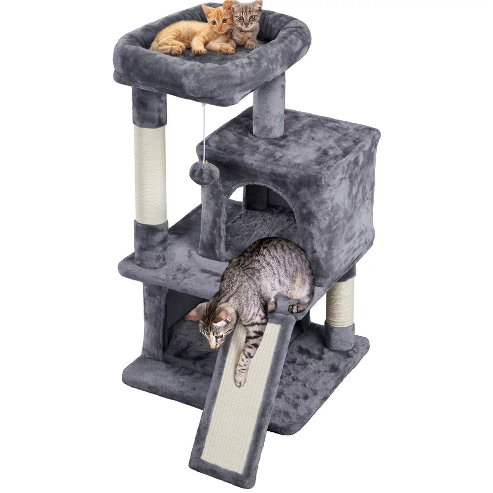 Multilevel Cat Tree with Condos Perches Scratching Posts Q368