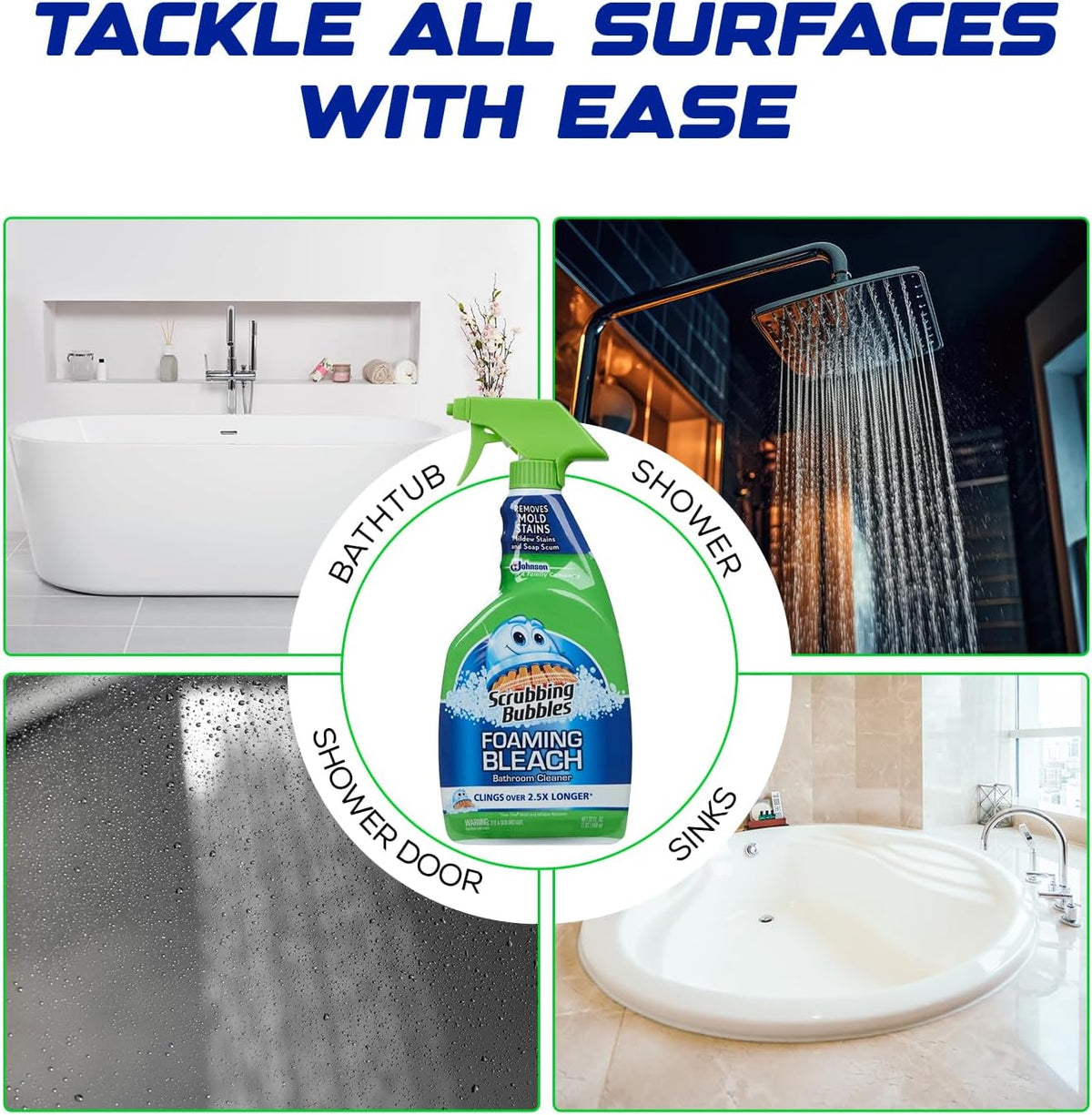 2-Pack Bathroom Cleaner Foam Spray P844263